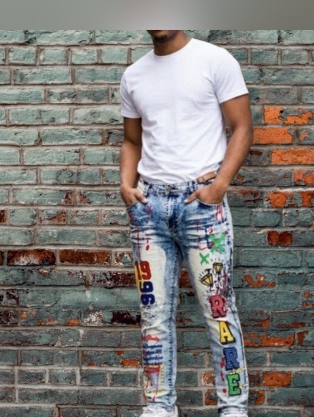 Rue21 Unisex Premium Flex Graffiti Jeans - Picture 3 of 16